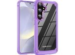 Custodia Per Samsung Galaxy S24+, Paraurti Ibrido In Pc Tpu Trasparente E Custodia Antiurto Viola