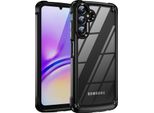 Custodia Per Samsung Galaxy A05S, Paraurti Ibrido In Pc Tpu Trasparente E Custodia Antiurto Nera
