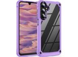 Custodia Per Samsung Galaxy A16 5G/4G, Paraurti Ibrido In Pc Tpu Trasparente E Custodia Antiurto Viola