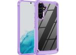 Custodia Per Samsung Galaxy A54, Paraurti Ibrido In Pc Tpu Trasparente E Custodia Antiurto Viola