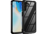 Custodia Per Samsung Galaxy A14 5G/4G, Paraurti Ibrido In Pc Tpu Trasparente E Custodia Antiurto Nero