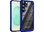 Custodia Per Samsung Galaxy S25+, Paraurti Ibrido In Pc Tpu Trasparente E Custodia Antiurto Blu