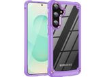 Custodia Per Samsung Galaxy S25, Paraurti Ibrido In Pc Tpu Trasparente E Custodia Antiurto Viola