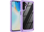Custodia Per Samsung Galaxy A14 5G/4G, Paraurti Ibrido In Pc Tpu Trasparente E Custodia Antiurto Viola