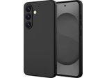 Custodia Per Samsung Galaxy S25+ Morbido Silicone Liquido, Custodia In Gomma Antiurto Nera