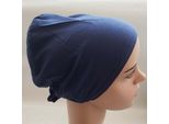 Topuzlu Hijab Bone Tube Bonnet Blu Navy Headscarf Underscarf Teset Door Esarp Turban