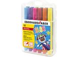 Eberhard Faber 551213 Eberhard Faber Penne A Punta Spessa In Fibra Colori, Confezione Da 12 Pezzi In Plastica