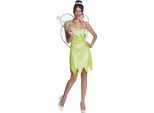 Fata Costume Fantasia Ali Verde Fiaba Creativo Carnevale Mondo Libro Giorno Sogni Avventura Incantevole Adulti Festa Primavera Elfi Dreamworld, Taglia: 42 - 44 (L) Colore: Verde