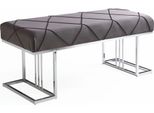Panca Casa Padrino Grigio / Nero / Argento 120 Cm - Luxury Interior