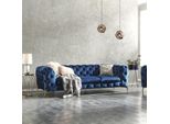 Chesterfield Tessile Divano Tappezzeria Sedile Divano Grande Xxl 3 Posti Tessuto Divani Nuovo