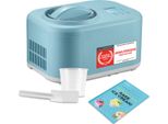 TZS First Austria - Eismaschine 1L mit Kompressor 3 in 1 - Ice Cream Maker 100W selbstkühlend für Frozen Joghurt, Sorbet & Eiscreme - Kleine Speiseeismaschine inkl. Rezeptheft, Messbecher & Spatel