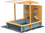 Home Deluxe Sabbiera Con Tetto Sandy - Legno/Grigio I Sabbiera Con Tetto, Sabbiera In Legno Coperta, Sabbiera Per Bambini Con Tetto, Sabbiera Resistente Alle Intemperie, Sabbiera Con Protezione Solare, Sabbiera Protetta Dai Raggi Uv, Parco Giochi Coperto, Sabbiera In Legno, Sabbiera Robusta, Tetto Regolabile In Altezza, Gioco Da Esterno, Parco Giochi Da Giardino, Sabbiera Con Panchina, Sabbiera Gr