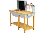 Home Deluxe Banco Da Lavoro In Legno Tool - Blu I Banco Da Lavoro Per Bambini, Giocattolo Per Bambini Giocattolo Educativo