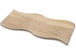 1.05 Vassoio Decorativo In Legno Curvo Con Scanalature - Circa 39 X 17 Cm - Pino Massello Naturale