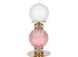 Casa Padrino Luxury Porcelain Crystal Candle Holder Pink / Gold H. 12 Cm - Italy
