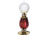 Casa Padrino Luxury Crystal Candleholder Ruby Red / Gold H. 18 Cm - Italy