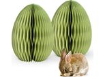 Decorazione Pasquale Uova Di Pasqua Da Appendere Verde Chiaro Set Di 2 Figure Decorative