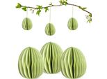 Decorazione Pasquale Uova Di Pasqua Da Appendere Verdi Set Di 6 Appendini Da Decorazione