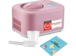 TZS First Austria - Eismaschine 1L mit Kompressor 3 in 1 - Ice Cream Maker 100W selbstkühlend für Frozen Joghurt, Sorbet & Eiscreme - Kleine Speiseeismaschine inkl. Rezeptheft, Messbecher & Spatel
