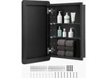 Vevor Armadietto A Specchio Armadietto A Specchio Per Medicinali (406 X 128 X 610 Mm) Per Bagno, Da Incasso E Da Parete, Telaio In Alluminio, Mobile Da Bagno
