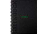 Rhodia 5X Quaderno A4+ 715G/M2, 80 Fogli Bordo Rigato, 90G Perforato Nero 119923C