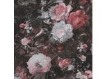 Profhome 388214-GU Carta Da Parati In Tessuto Non Tessuto Floreale Shimmer Nero Rosa Argento 5,33 M2