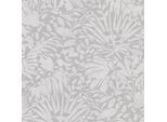 Profhome 388312-GU Carta Da Parati In Tessuto Non Tessuto Effetto Metallizzato Floreale Grigio Argento Bianco 5,33 M2