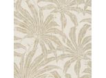 Profhome 395015-GU Carta Da Parati In Tessuto Non Tessuto Nature Jungle Shimmering Beige Gold Silver 5,33 M2