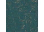 Profhome 395122-GU Spachtel Putz Carta Da Parati In Tessuto Non Tessuto Texture Oro Turchese Lucido 5,33 M2