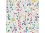 Profhome 396061-GU Carta Da Parati In Tessuto Non Tessuto Floreale Stile Acquerello Bianco Rosa Viola Verde 5,33 M2