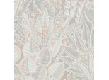 Profhome 396534-GU Carta Da Parati In Tessuto Non Tessuto Floral Grigio Opaco Beige Bianco 5,33 M2