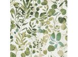 Profhome 396971-GU Carta Da Parati In Tessuto Non Tessuto Nature Acquerello Opaco Verde Blu Bianco 5,33 M2