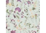 Profhome 397463-GU Blumen Vliestapete Floral Matt GrüN Violett Gelb 5,33 M2