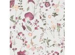 Profhome 397461-GU Carta Da Parati In Tessuto Non Tessuto Floral Opaco Bianco Viola Rosa Verde 5,33 M2