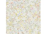 Profhome 397471-GU Blumen Vliestapete Floral Matt Creme GrüN Gelb Blau 5,33 M2