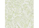 Profhome 397472-GU Carta Da Parati In Tessuto Non Tessuto Floral Verde Opaco Bianco Crema 5,33 M2