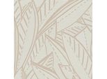 Profhome 399333-GU Carta Da Parati Grafica In Tessuto Non Tessuto Floreale Bianco Grigio 5,33 M2