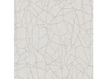 Profhome 399341-GU Carta Da Parati Grafica In Tessuto Non Tessuto Astratta Grigio Scintillante Bianco 5,33 M2