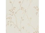 Profhome 397671-GU Carta Da Parati In Tessuto Non Tessuto A Fiori Beige Opaco Crema-Bianco Marrone 5,33 M2