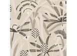 Profhome 399361-GU Carta Da Parati In Tessuto Non Tessuto Floreale Con Accenti Metallici Nero Bianco Grigio 5,33 M2