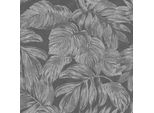 Profhome 393404-GU Carta Da Parati In Tessuto Non Tessuto Nature Con Accenti Floreali Metallizzati Grigio Argento 5,33 M2