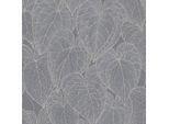 Profhome 781283-GU Carta Da Parati Naturale In Tessuto Non Tessuto A Fiori Grigio Argento 5,33 M2