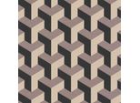 Profhome 781501-GU 3D Vliestapete Grafisch Beige Schwarz Platin-Grau 5,33 M2