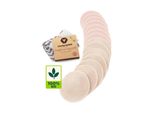 Vulpes Goods - Assorbenti Per L'allattamento Lavabili - Assorbenti Per L'allattamento Riutilizzabili Biologici - 14 Pezzi Con Sacchetto Per La Biancheria - Coppa Da B A G - L 12Cm