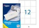Agipa 102167 Etichette Universali Agipa, 70 X 70 Mm, Bianche, Rettangolari