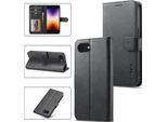 Custodia Per Iphone 16E Custodia Flip In Pelle Con Chiusura Magnetica E Supporto, Custodia Protettiva Nera