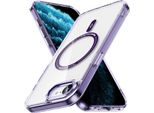 Custodia Magnetica Trasparente Per Iphone 16E, Compatibile Con Magsafe, Custodia Protettiva Ibrida Antiurto Viola