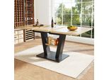 Tavolo Da Pranzo Sweiko Telescopico (118-157×70×75Cm), Tavolo, Tavolo Da Cucina, Tavolo Allungabile, Allungabile Fino A 118-157Cm Con L'aiuto Di Piastre Interne, Per Cucina E Soggiorno, Tavolo Da Pranzo In Legno