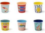 Excelsa Set Di 6 Tazze Da Espresso Corfu' In Porcellana Colorata Da 9 Cl