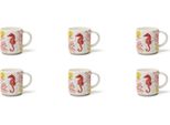 Excelsa Set Di 6 Tazze Da Espresso Porcellana Corallo 10 Cl Colorato